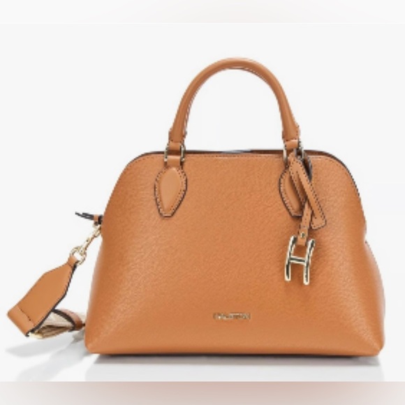 HALSTON Handbags - Halston NWT Quincy Tan Satchel with Gold Hardware